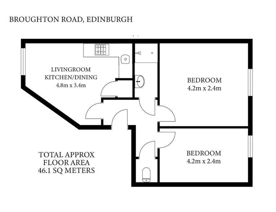 Apartment Cosy & Broughton 2br Near Centre Edinburgh